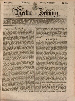 Neckar-Zeitung Montag 23. November 1829