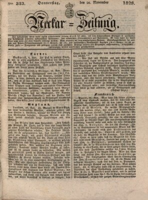 Neckar-Zeitung Donnerstag 26. November 1829