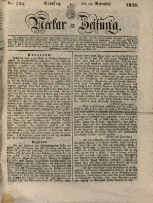 Neckar-Zeitung Samstag 28. November 1829