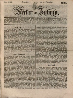 Neckar-Zeitung Dienstag 1. Dezember 1829