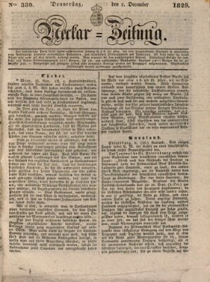 Neckar-Zeitung Donnerstag 3. Dezember 1829