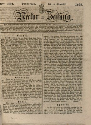 Neckar-Zeitung Donnerstag 10. Dezember 1829