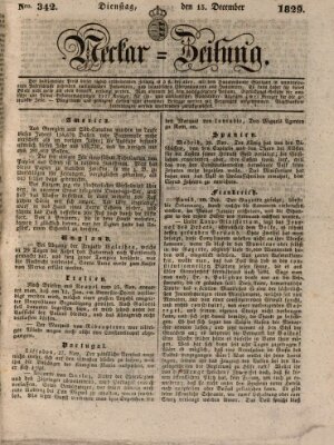 Neckar-Zeitung Dienstag 15. Dezember 1829