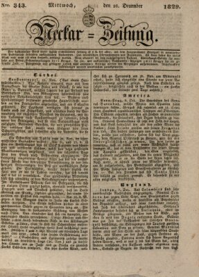 Neckar-Zeitung Mittwoch 16. Dezember 1829