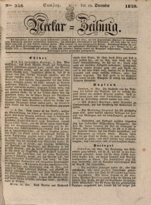 Neckar-Zeitung Samstag 19. Dezember 1829