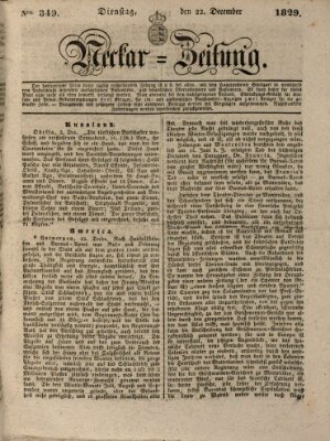 Neckar-Zeitung Dienstag 22. Dezember 1829