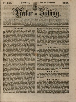 Neckar-Zeitung Sonntag 27. Dezember 1829