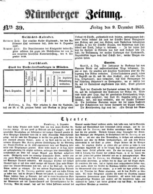 Nürnberger Zeitung Freitag 9. Dezember 1836