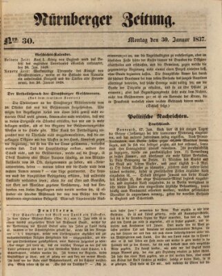 Nürnberger Zeitung Montag 30. Januar 1837