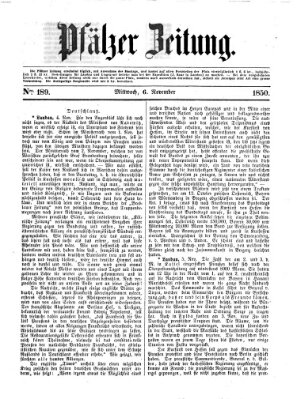 Pfälzer Zeitung Mittwoch 6. November 1850