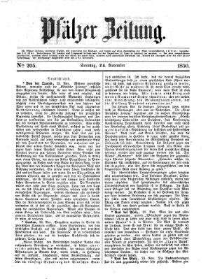 Pfälzer Zeitung Sonntag 24. November 1850