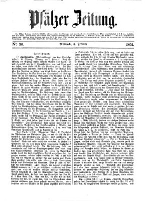 Pfälzer Zeitung Mittwoch 5. Februar 1851