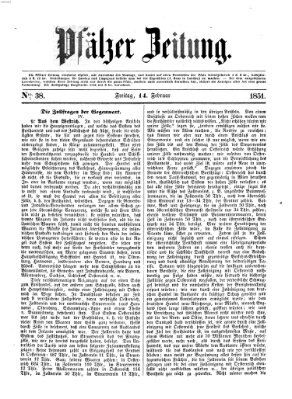 Pfälzer Zeitung Freitag 14. Februar 1851