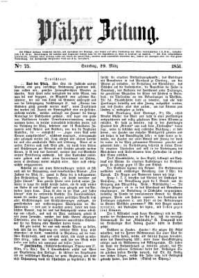 Pfälzer Zeitung Samstag 29. März 1851