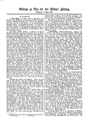 Pfälzer Zeitung Samstag 5. April 1851