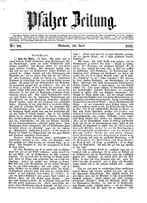 Pfälzer Zeitung Mittwoch 16. April 1851