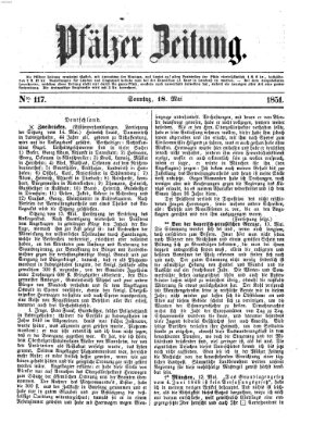 Pfälzer Zeitung Sonntag 18. Mai 1851