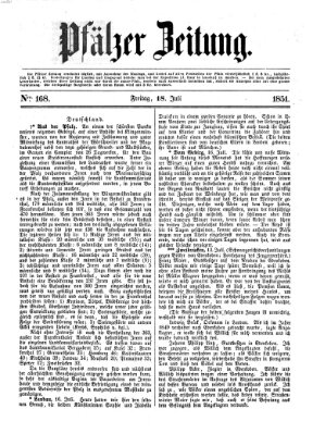 Pfälzer Zeitung Freitag 18. Juli 1851