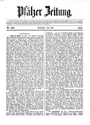 Pfälzer Zeitung Samstag 19. Juli 1851