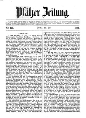 Pfälzer Zeitung Freitag 25. Juli 1851