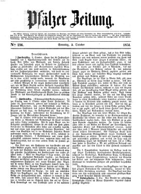 Pfälzer Zeitung Sonntag 5. Oktober 1851