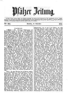 Pfälzer Zeitung Samstag 8. November 1851