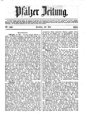 Pfälzer Zeitung Samstag 22. Mai 1852