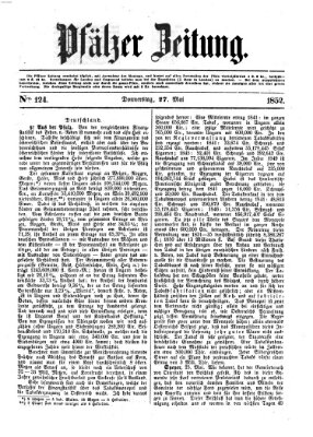 Pfälzer Zeitung Donnerstag 27. Mai 1852