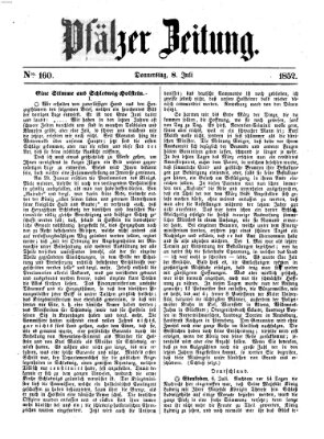 Pfälzer Zeitung Donnerstag 8. Juli 1852