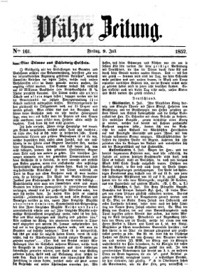 Pfälzer Zeitung Freitag 9. Juli 1852