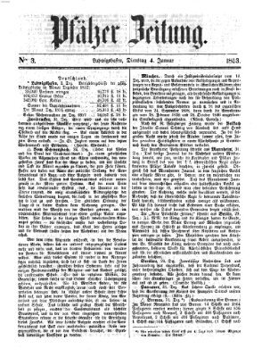 Pfälzer Zeitung Dienstag 4. Januar 1853