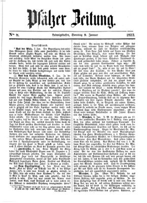 Pfälzer Zeitung Sonntag 9. Januar 1853