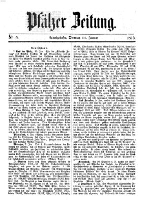 Pfälzer Zeitung Dienstag 11. Januar 1853