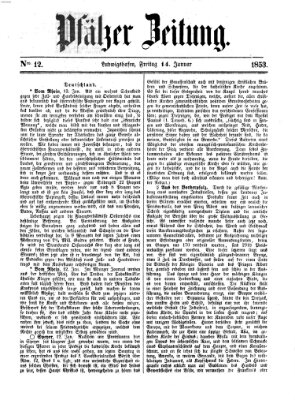 Pfälzer Zeitung Freitag 14. Januar 1853