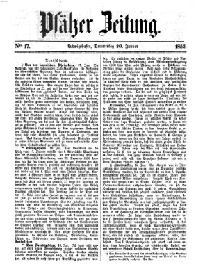 Pfälzer Zeitung Donnerstag 20. Januar 1853