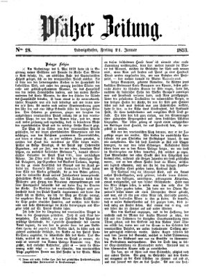 Pfälzer Zeitung Freitag 21. Januar 1853