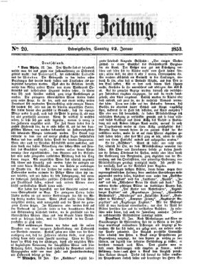 Pfälzer Zeitung Sonntag 23. Januar 1853