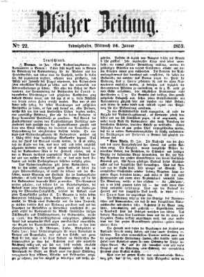 Pfälzer Zeitung Mittwoch 26. Januar 1853