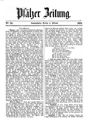 Pfälzer Zeitung Freitag 4. Februar 1853