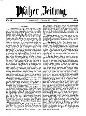 Pfälzer Zeitung Sonntag 13. Februar 1853