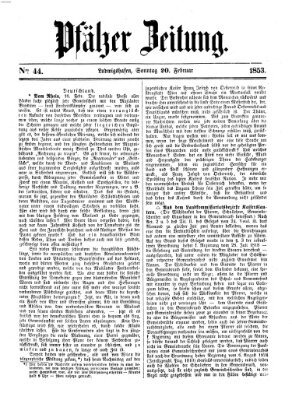 Pfälzer Zeitung Sonntag 20. Februar 1853