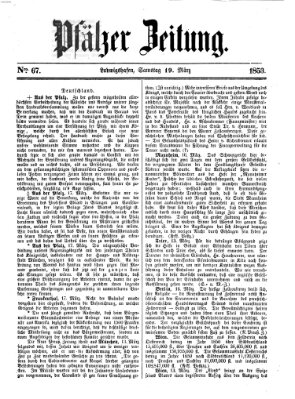 Pfälzer Zeitung Samstag 19. März 1853