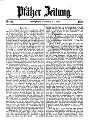 Pfälzer Zeitung Donnerstag 21. April 1853