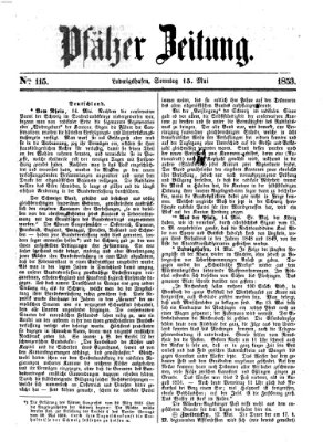 Pfälzer Zeitung Sonntag 15. Mai 1853