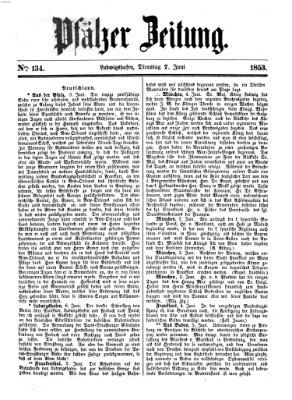 Pfälzer Zeitung Dienstag 7. Juni 1853