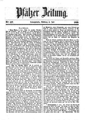 Pfälzer Zeitung Sonntag 3. Juli 1853