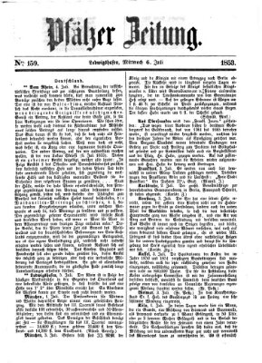 Pfälzer Zeitung Mittwoch 6. Juli 1853