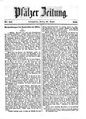 Pfälzer Zeitung Freitag 26. August 1853