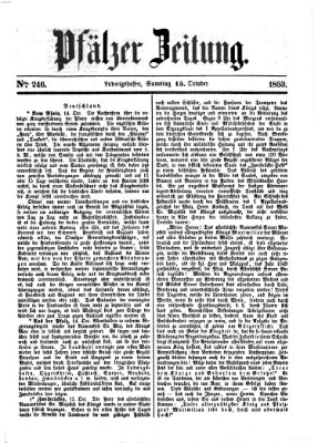 Pfälzer Zeitung Samstag 15. Oktober 1853