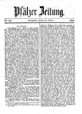 Pfälzer Zeitung Freitag 21. Oktober 1853